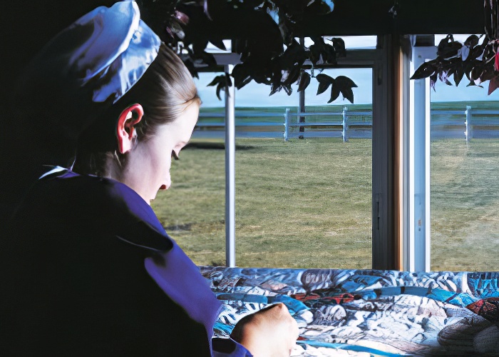 Hand Quilter quilting in Lancaster County.